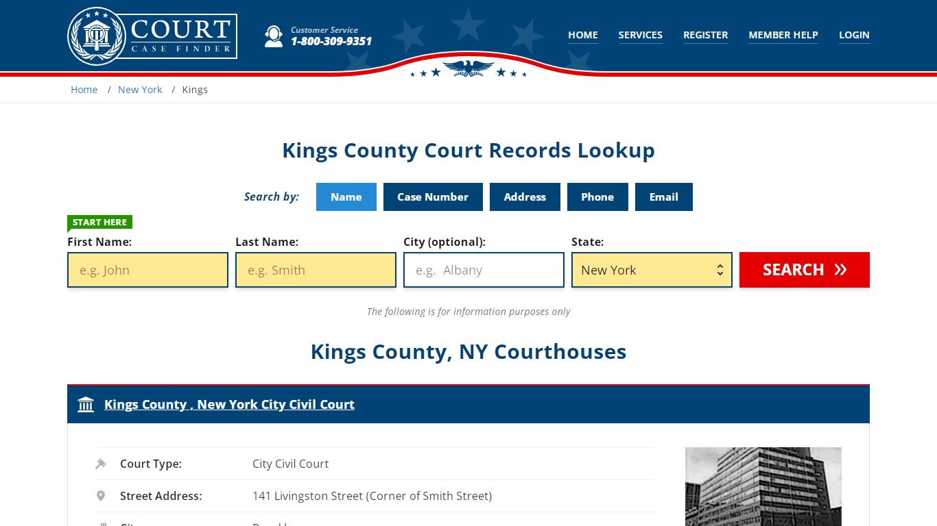 Kings County Court Records | NY Case Lookup - CourtCaseFinder.com